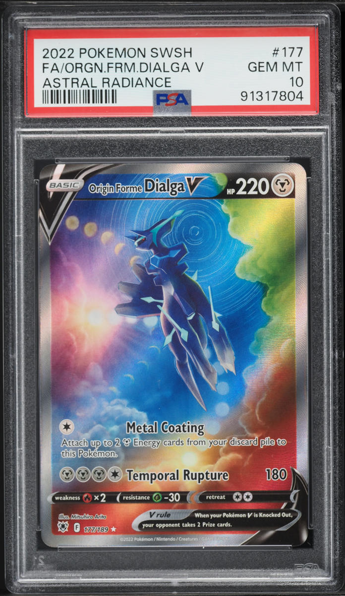 2022 Pokemon Sword & Shield Astral Radiance Alt Art Origin Forme Dialga V #177 PSA 10 GEM MINT