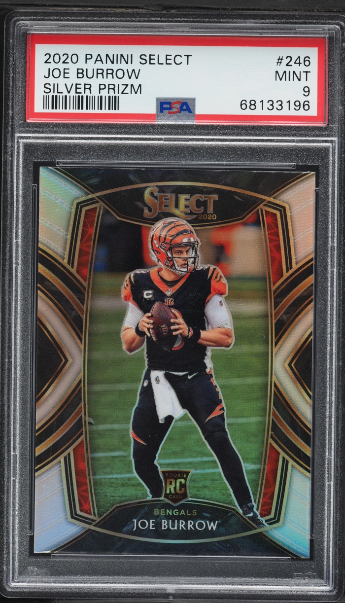 2020 Select Club Level Silver Prizm Joe Burrow ROOKIE #246 PSA 9 MINT