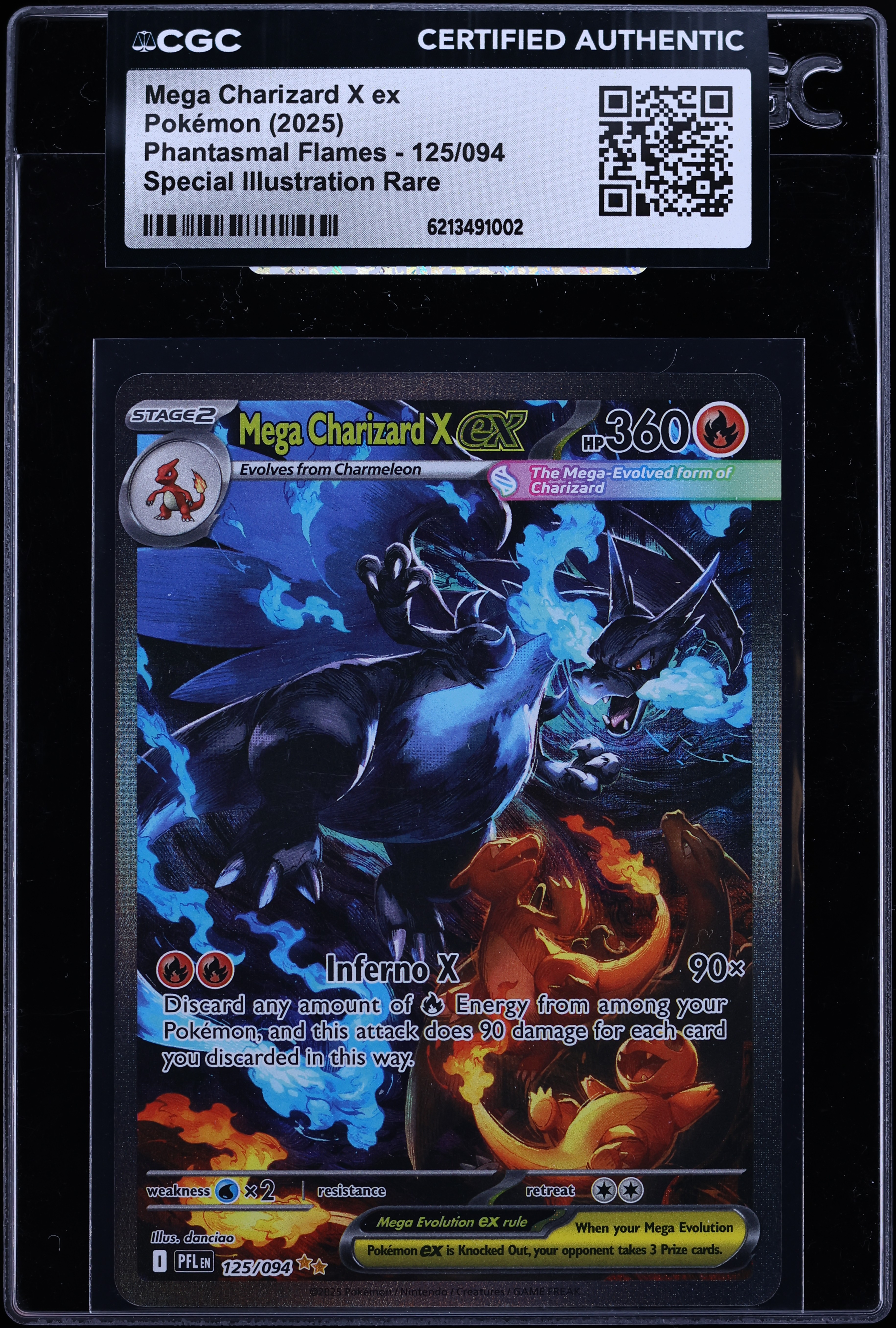 2025 Pokemon Mega Evolution Phantasmal Flames SIR Mega Charizard X ex #125 CGC AUTH