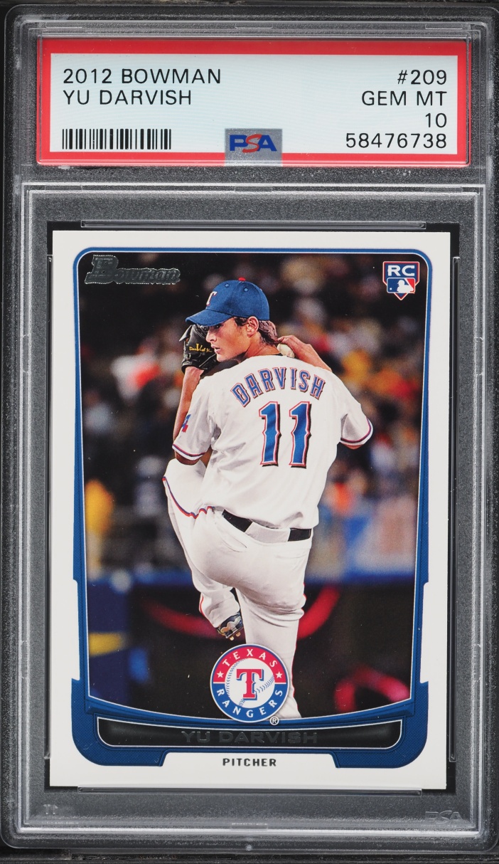 2012 Bowman Yu Darvish ROOKIE #209 PSA 10 GEM MINT