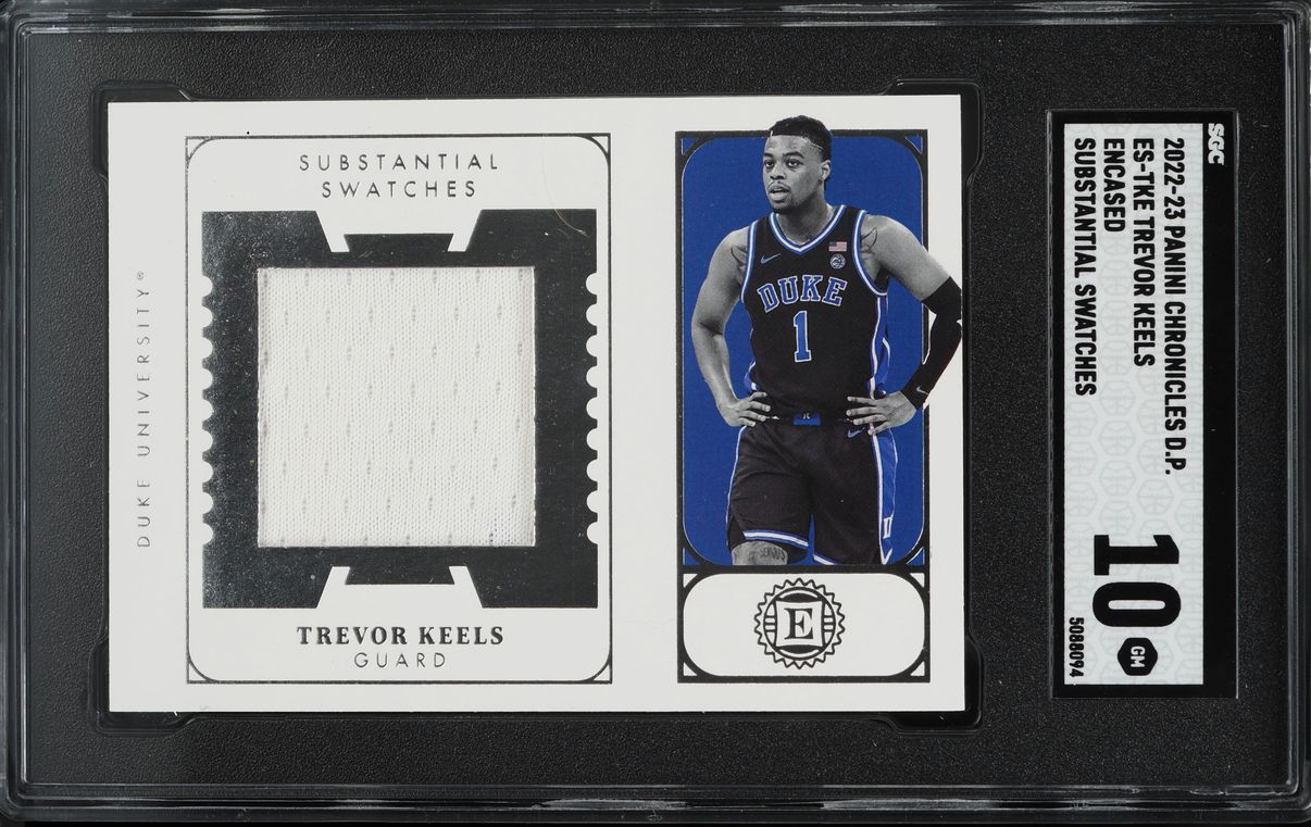 2022 Panini Chronicles Draft Encased Substantial Trevor Keels RC PATCH SGC 10 - Main Image