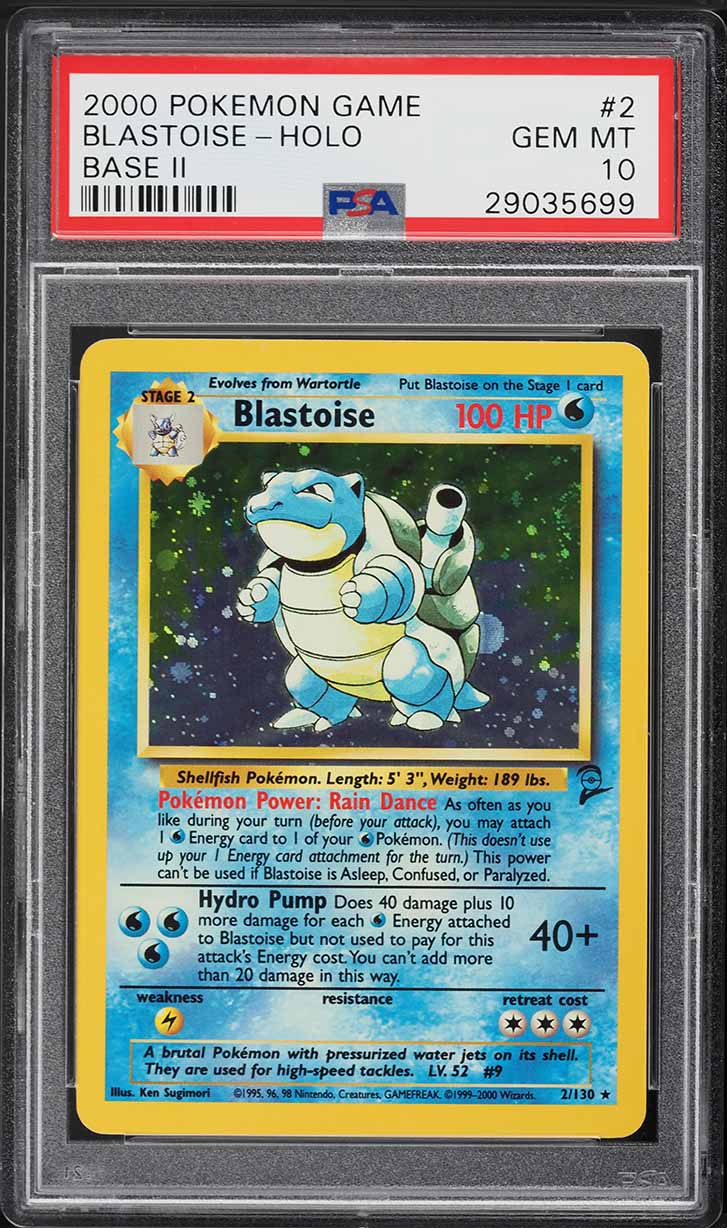 2000 Pokemon Base Set 2 Holo Blastoise #2 PSA 10 GEM MINT