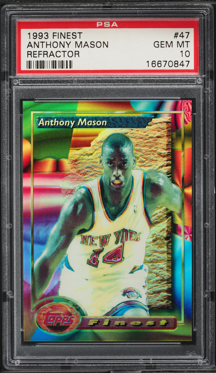 1993 Finest Refractor Anthony Mason #47 PSA 10 GEM MINT