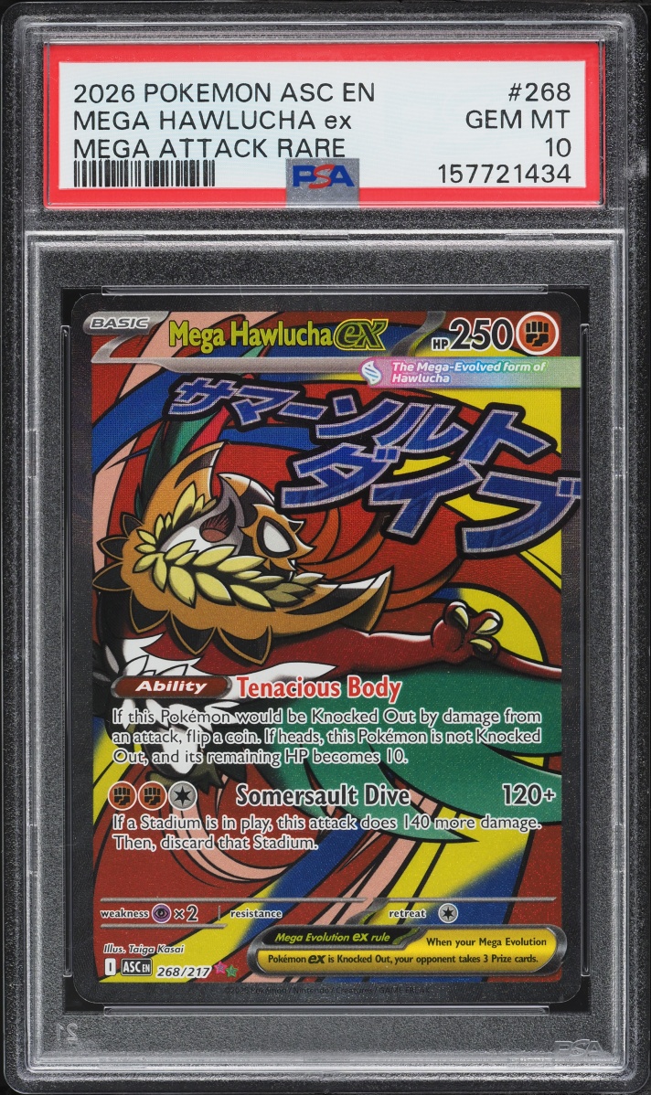 2026 Pokemon Mega Evolution Ascended Heroes MA Mega Hawlucha Ex #268 PSA 10 GEM MINT