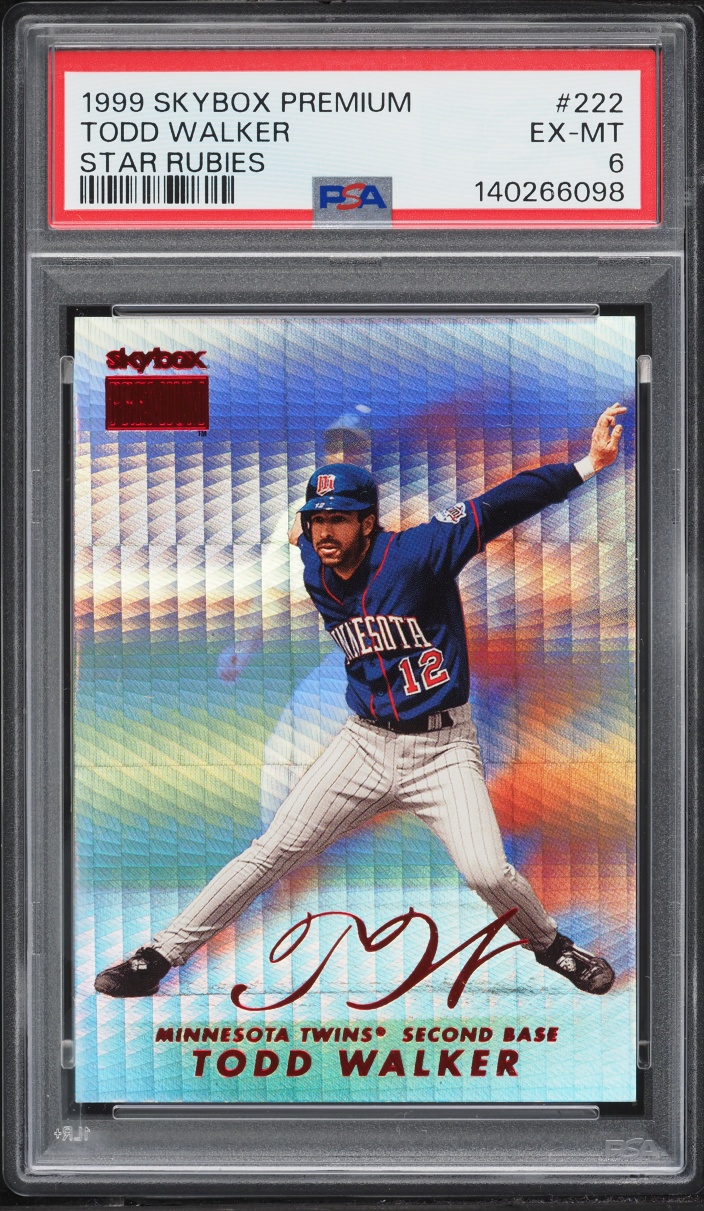 1999 Skybox Premium Star Rubies Todd Walker /50 #222 PSA 6 EXMT