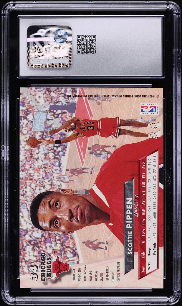 1993 Ultra Basketball Scottie Pippen #34 CGC 8 NM-MT