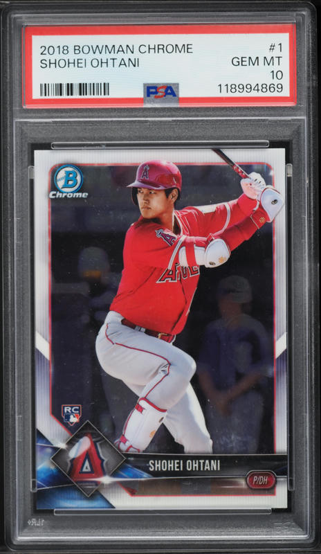 2018 Bowman Platinum Blue Shohei Ohtani ROOKIE /150 #34 CGC AUTH