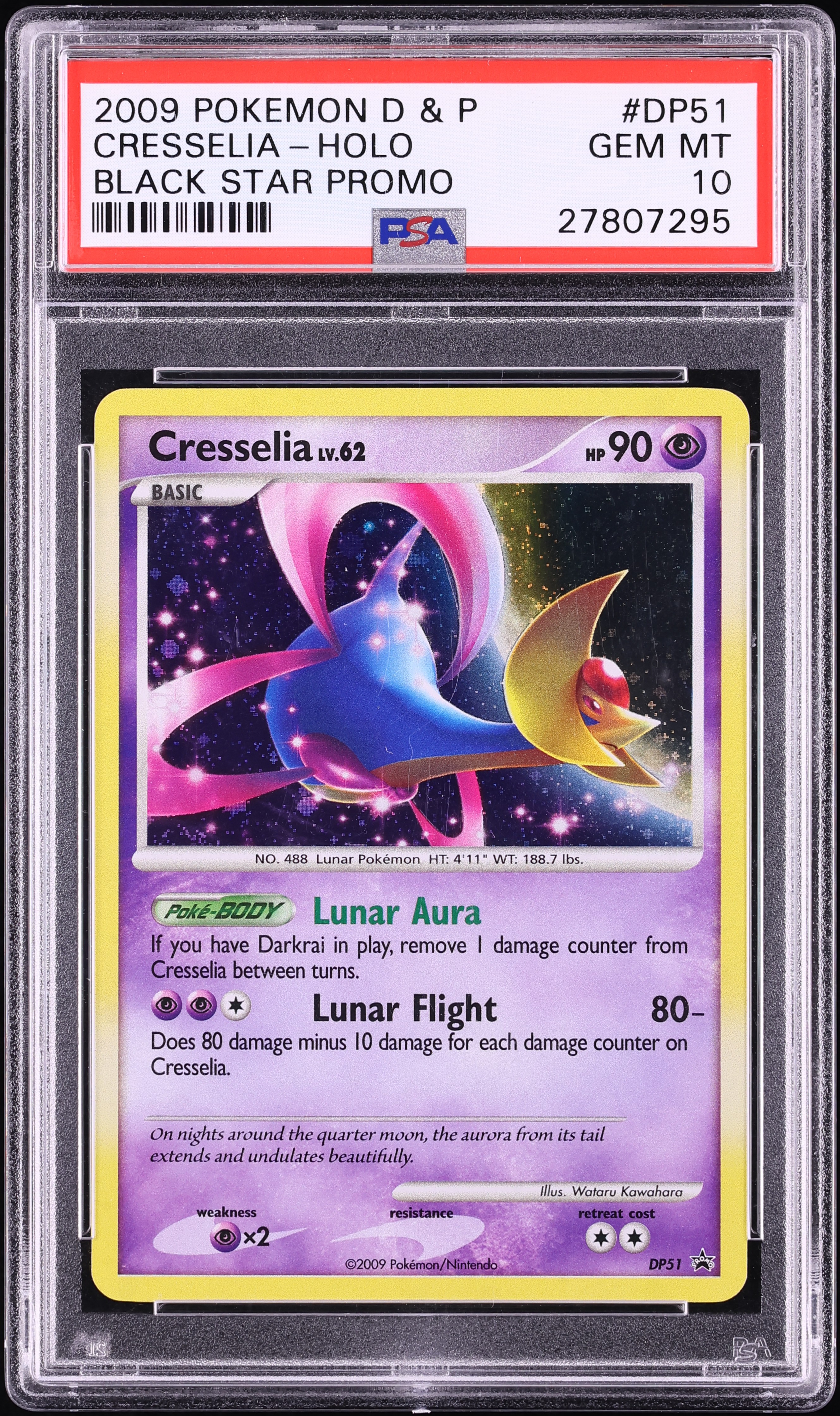 2009 Pokemon Diamond & Pearl Black Star Promo Holo Cresselia #DP51 PSA 10 GEM MINT