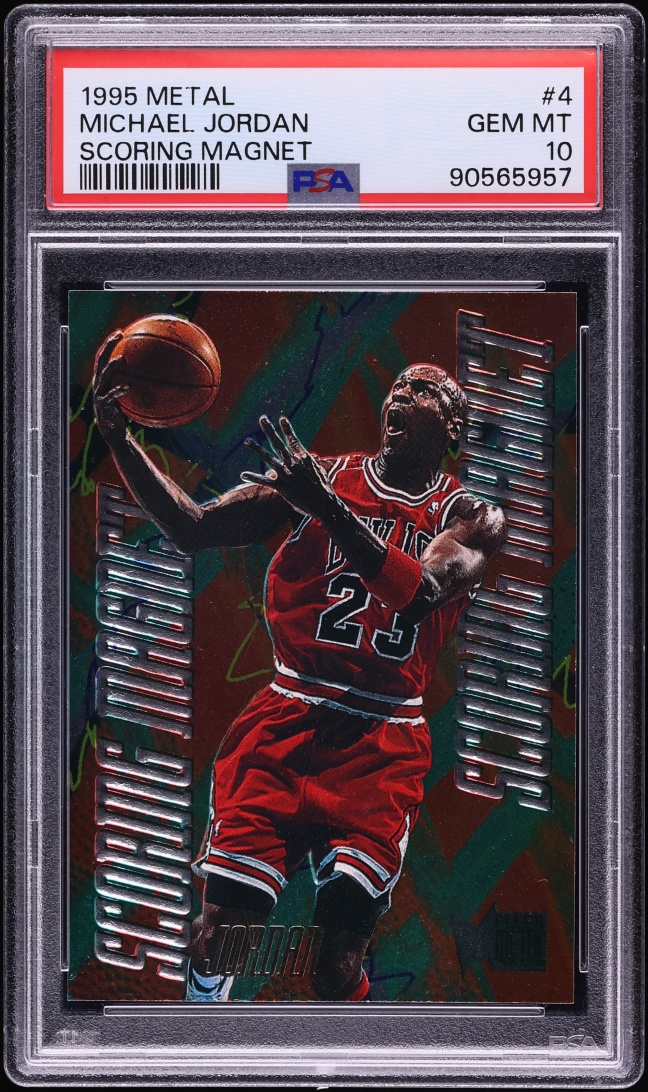 1995 Metal Scoring Magnets Michael Jordan #4 PSA 10 GEM MINT