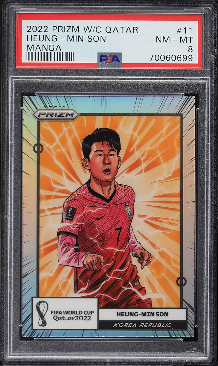 2022 Panini Prizm World Cup Qatar Manga Heung-Min Son #11 PSA 8 NM-MT