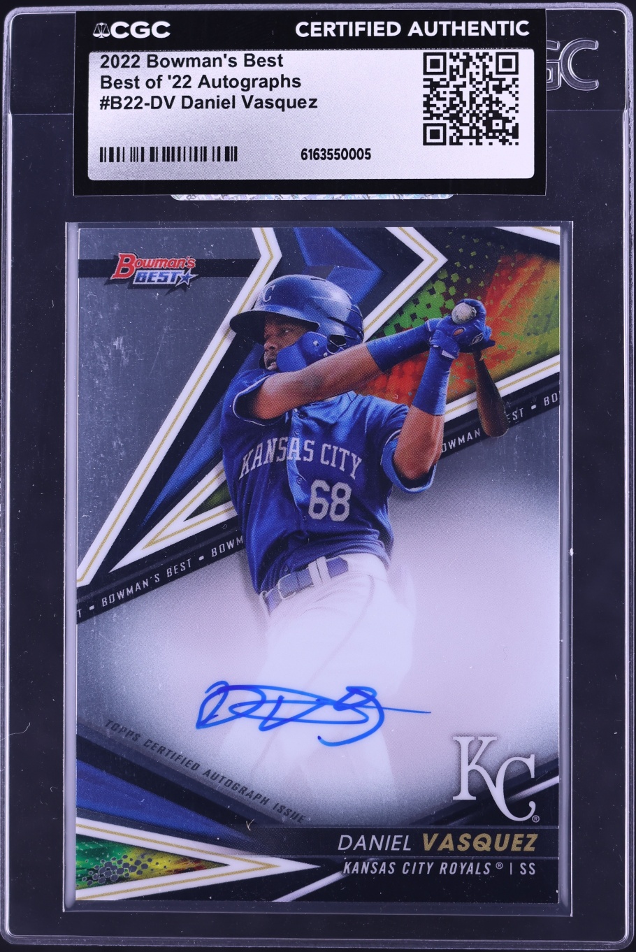 2022 Bowman's Best '22 Daniel Vasquez PROSPECT AUTO #B22-DV CGC AUTH