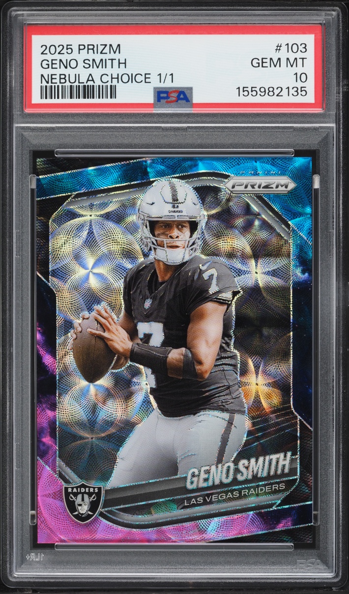 2025 Panini Prizm Nebula Choice Geno Smith 1/1 #103 PSA 10 GEM MINT