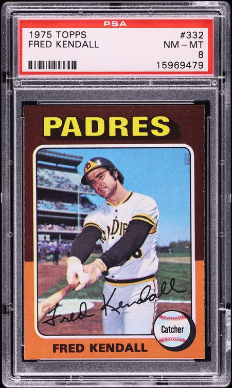 1975 Topps Fred Kendall #332 PSA 8 NM-MT