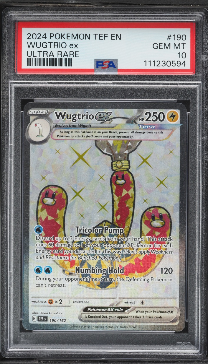 2024 Pokemon Scarlet & Violet Temporal Forces Shiny Wugtrio ex #190 PSA 10 GEM MINT