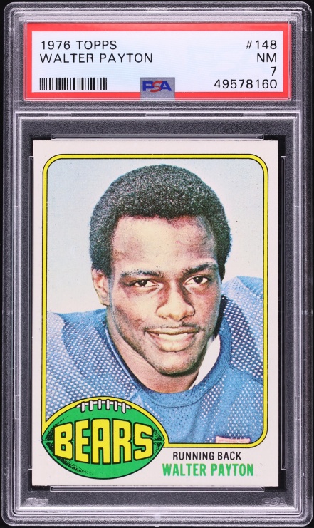 1976 Topps Football Walter Payton ROOKIE #148 PSA 7 NRMT - Photo 1