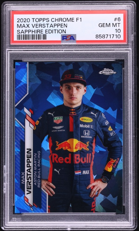 2020 Topps Chrome Formula 1 F1 Sapphire Max Verstappen #6 PSA 10 GEM MINT - Photo 1