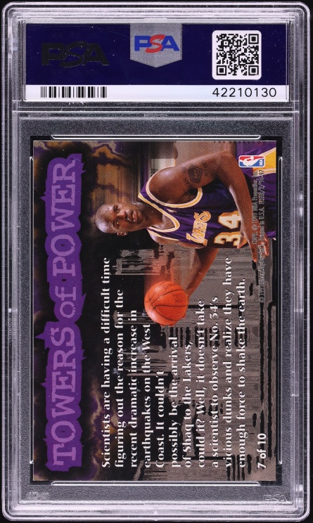 1996 Fleer Towers Of Power Shaquille O'Neal #7 PSA 10 GEM MINT - Photo 2