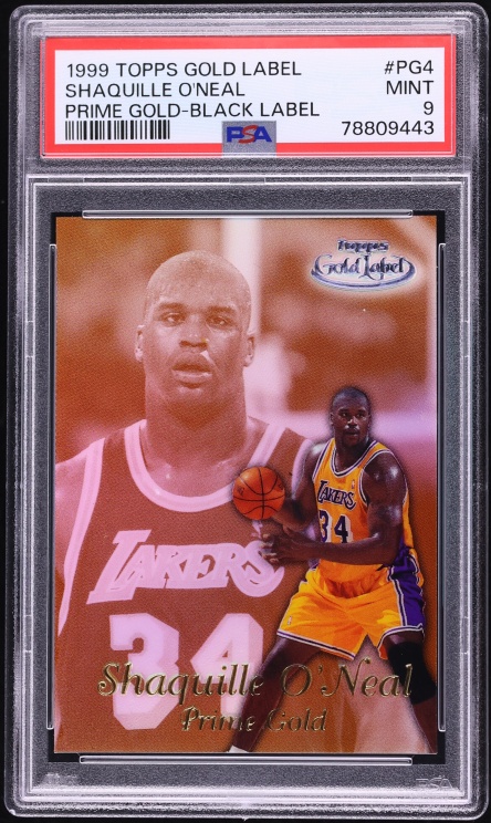 1999 Topps Gold Label Prime Black Shaquille O'Neal #PG4 PSA 9 MINT - Photo 1