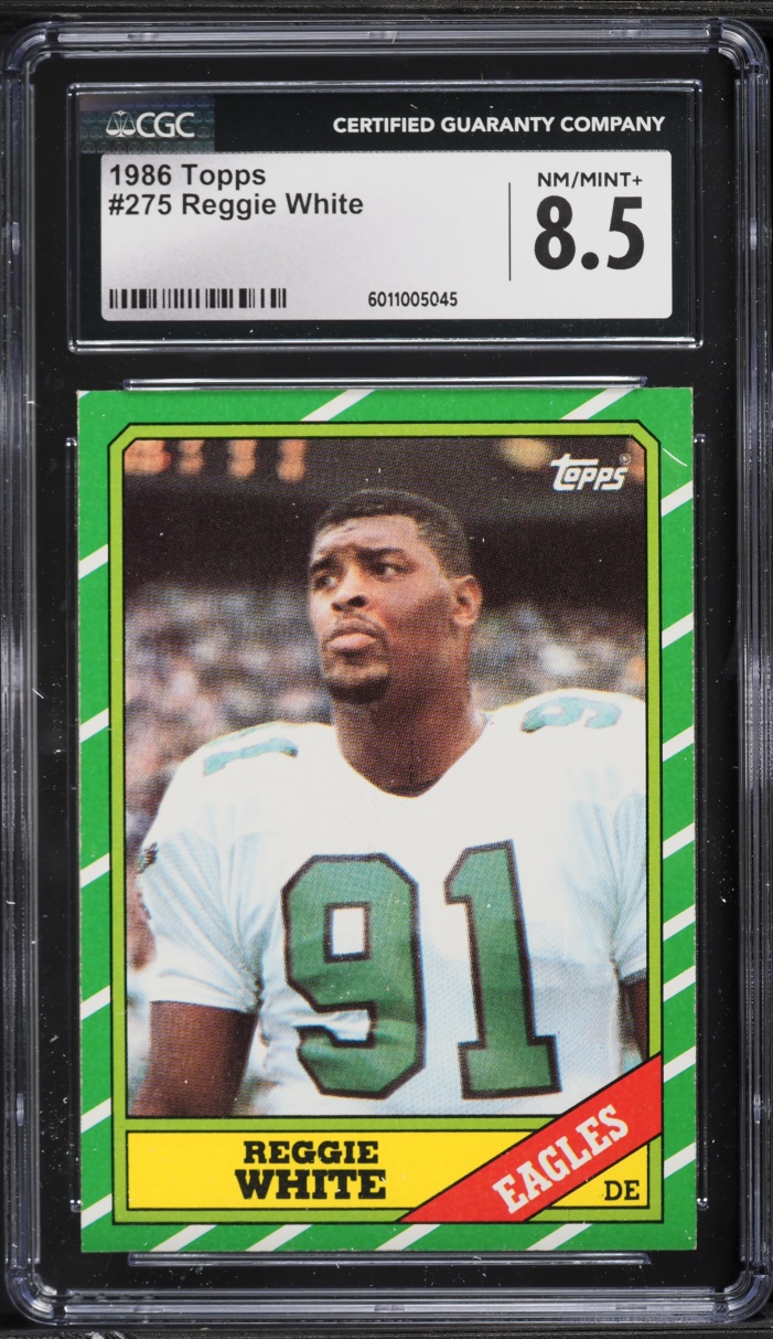 1986 Topps Football Reggie White ROOKIE #275 CGC 8.5 NM-MT+