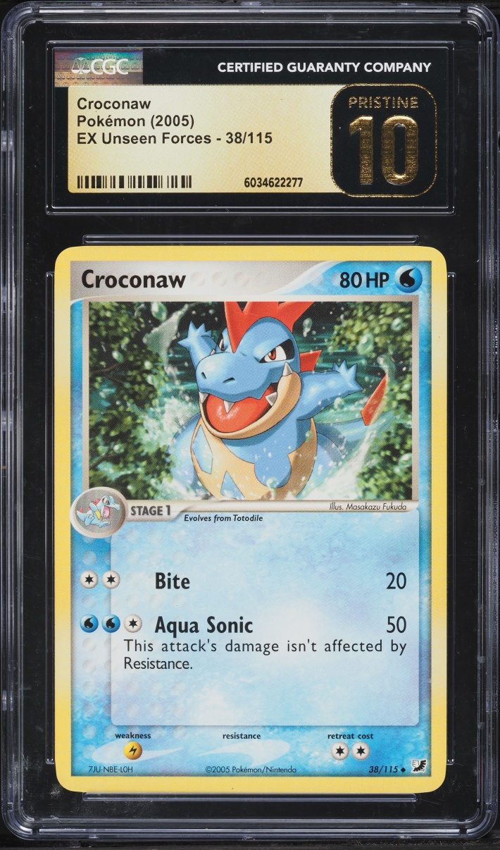 2005 Pokemon EX Unseen Forces Croconaw #38 CGC 10 PRISTINE