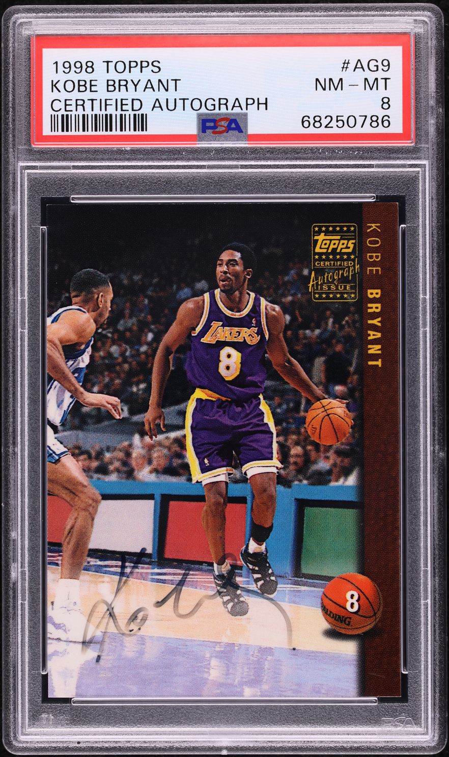 1998 Topps Certified Kobe Bryant AUTO #AG9 PSA 8 NM-MT