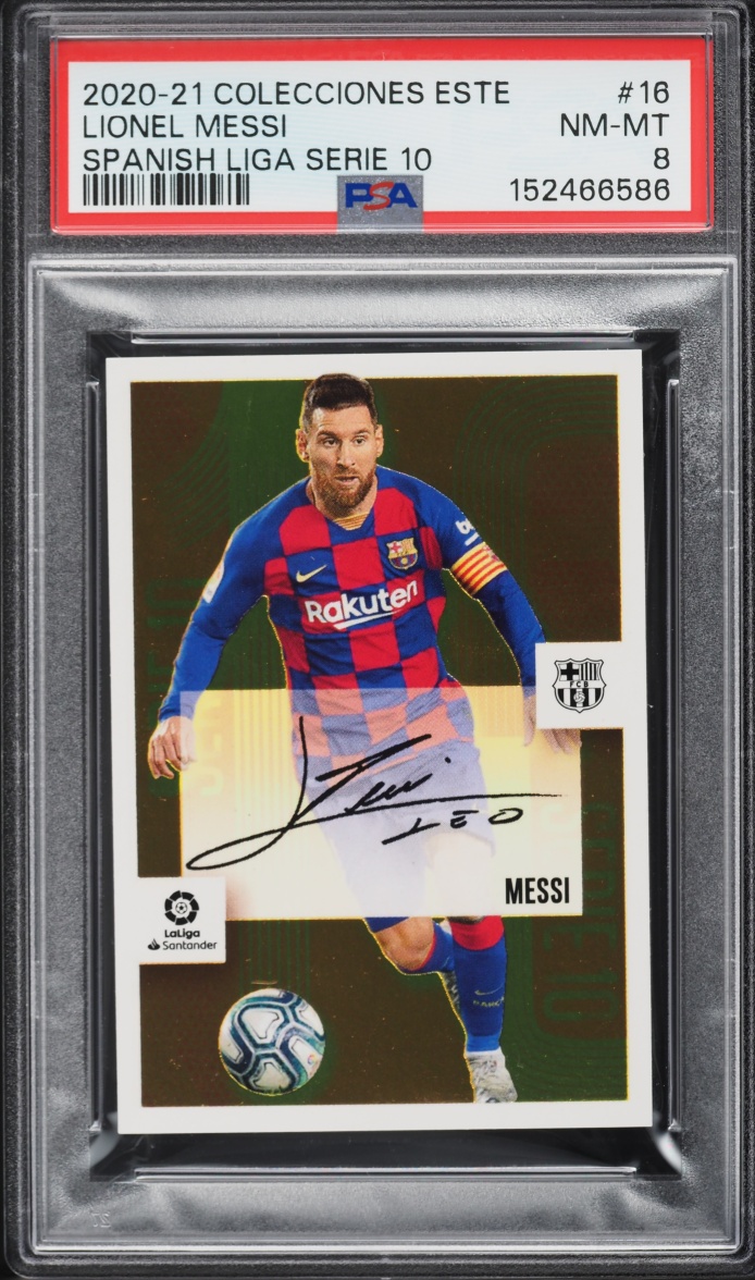 2020 Panini Colecciones Este Spanish La Liga Serie 10 Lionel Messi #16 PSA 8 NM-MT