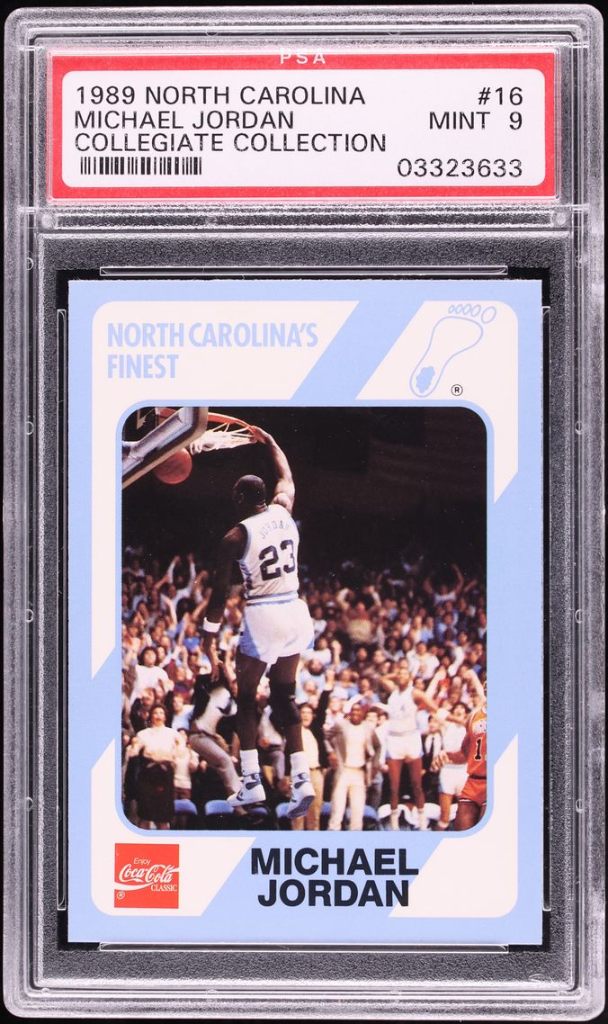 1989 North Carolina Collegiate Collection Michael Jordan #16 PSA 9 MINT