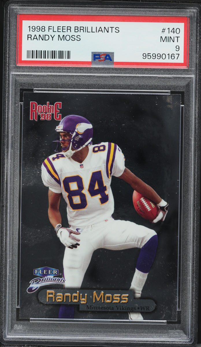 1998 Fleer Brilliants Randy Moss ROOKIE #140 PSA 9 MINT
