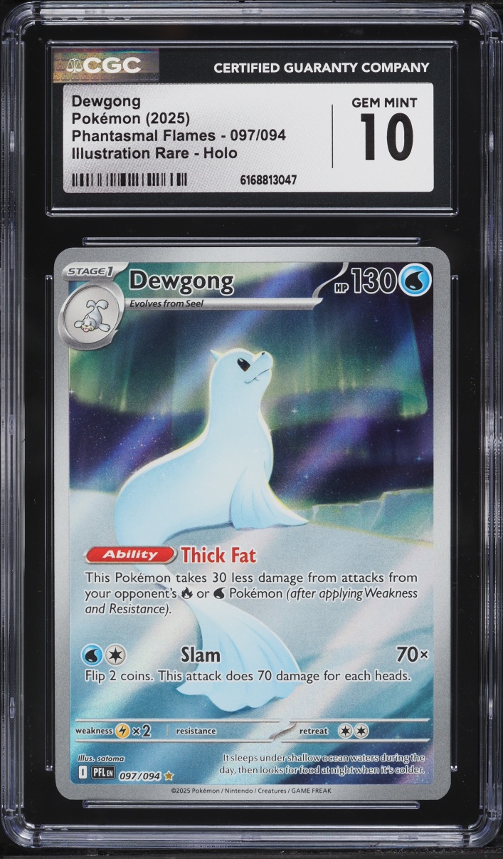 2025 Pokemon Mega Evolution Phantasmal Flames IR Dewgong #97 CGC 10 GEM MINT