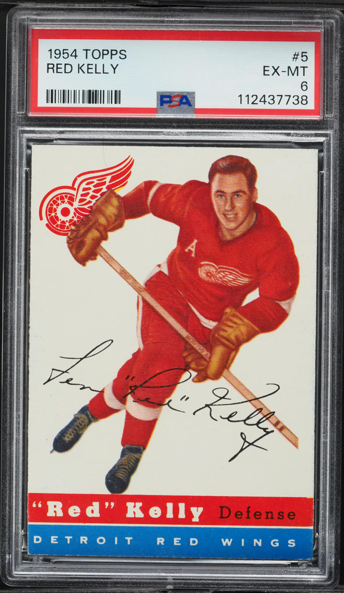 1954 Topps Hockey Red Kelly #5 PSA 6 EXMT