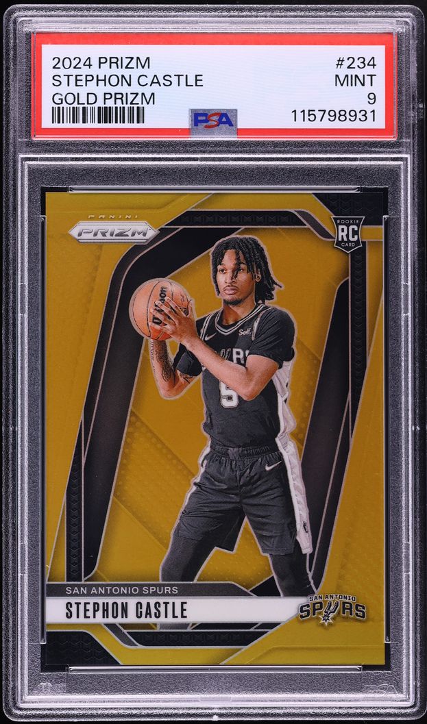 2024 Panini Prizm Gold Stephon Castle ROOKIE /10 #234 PSA 9 MINT