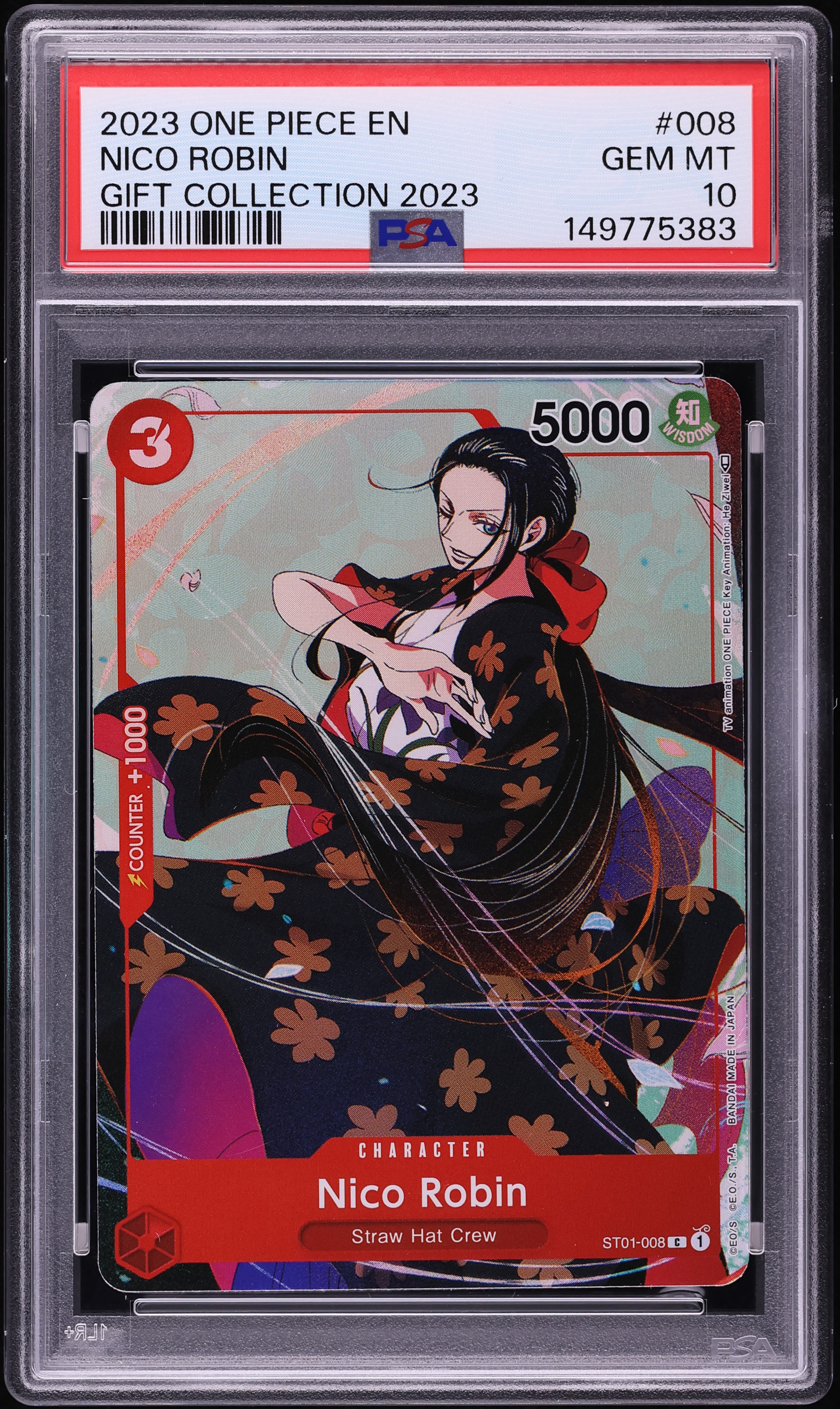 2023 One Piece Gift Collection Alt Art Nico Robin #ST01-008 PSA 10 GEM MINT