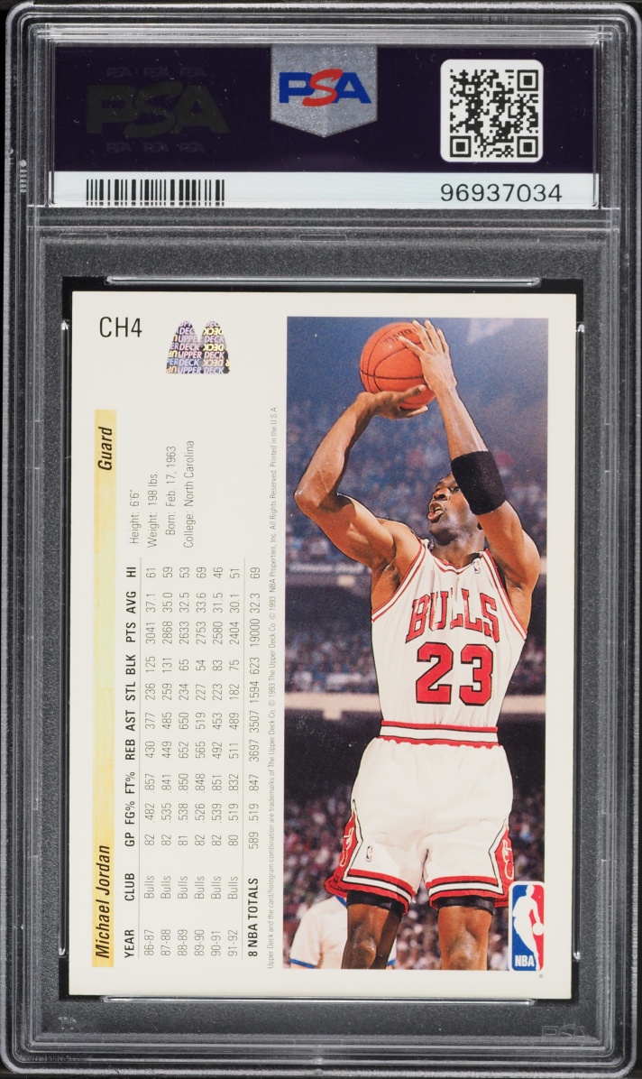 1992 Upper Deck McDonald's Chicago Bulls Michael Jordan #CH4 PSA 8 NM-MT