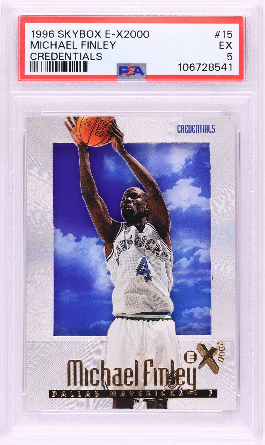 1996 Skybox E-X2000 Credentials Michael Finley /499 #15 PSA 5 EX