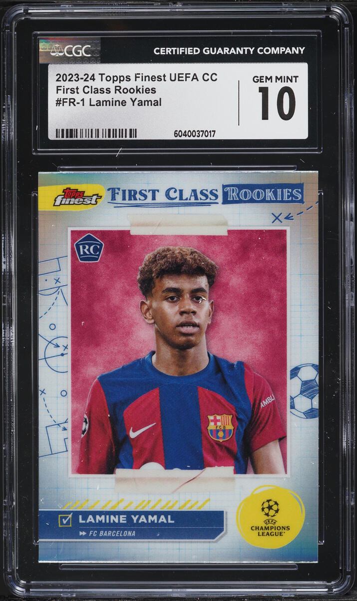 2023 Finest UEFA Club Competitions First Class Lamine Yamal ROOKIE #FR-1 CGC 10 GEM MINT