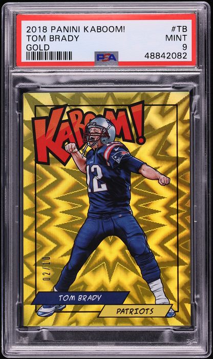 2018 Panini Kaboom! Gold Tom Brady /10 #K-TB PSA 9 MINT