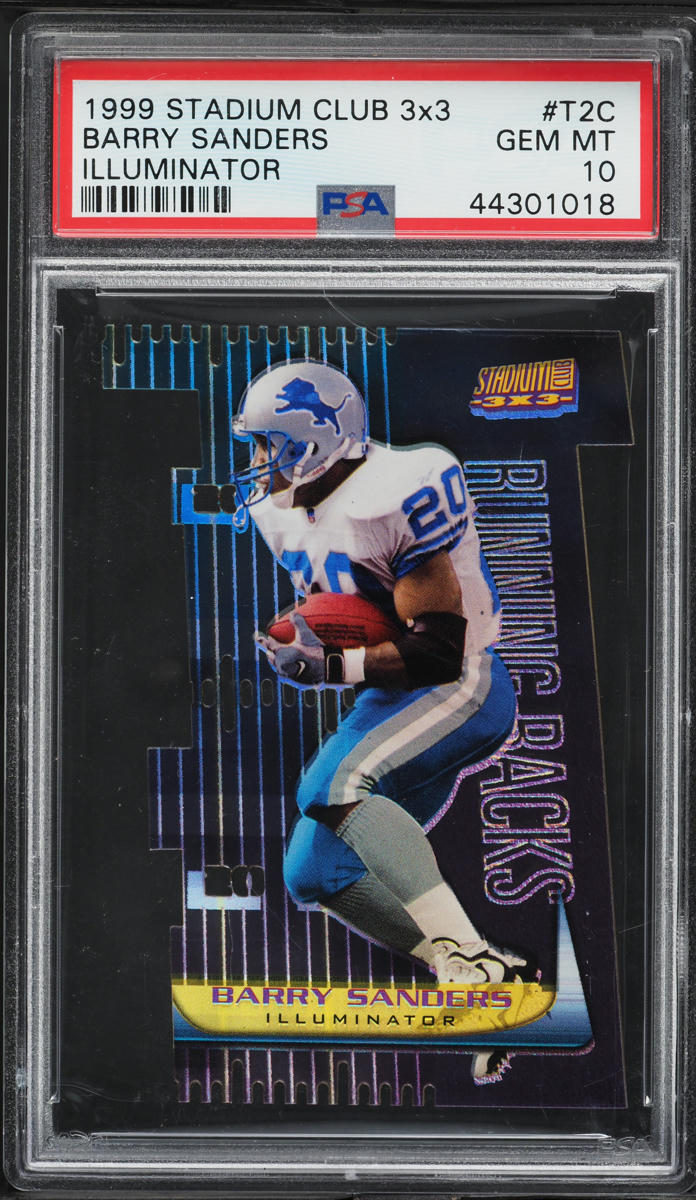 1999 Stadium Club 3x3 Illuminator Die-Cut Barry Sanders #T2C PSA 10 GEM MINT