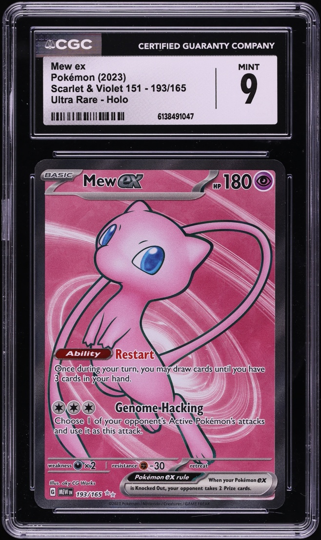 2023 Pokemon Scarlet & Violet 151 Full Art Mew ex #193 CGC 9 MINT