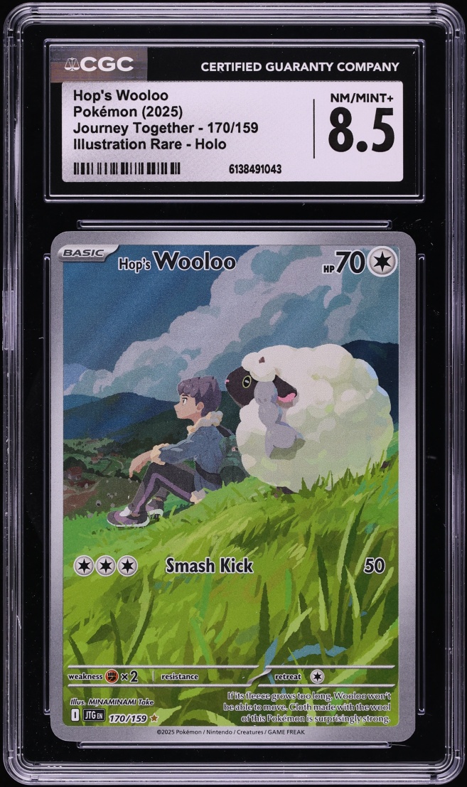 2025 Pokemon Scarlet & Violet Journey Together IR Hop's Wooloo #170 CGC 8.5 NM-MT+