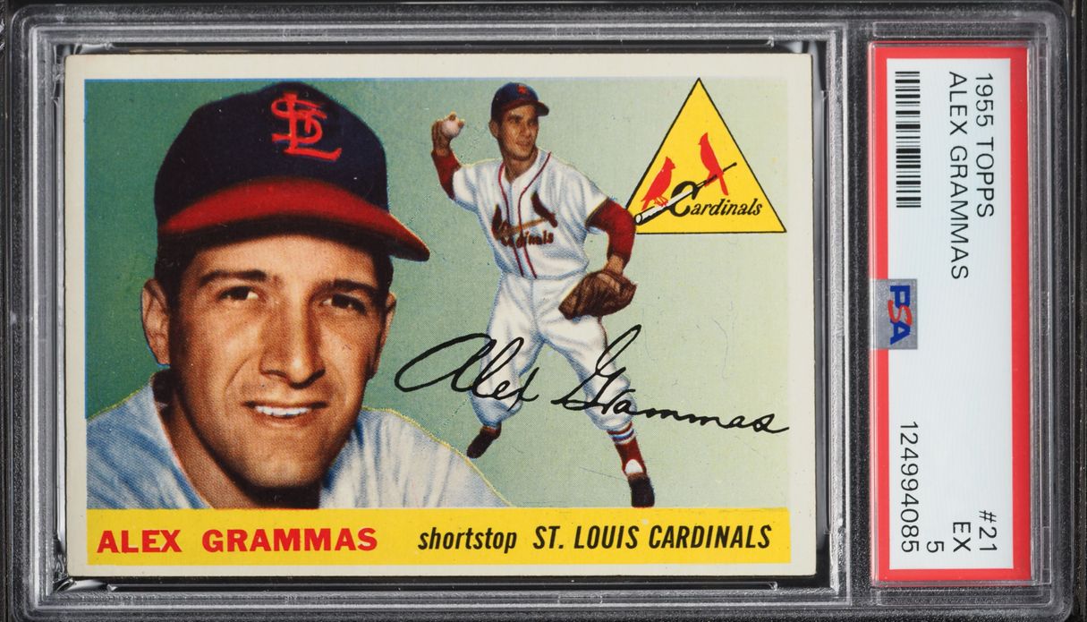 1955 Topps Alex Grammas #21 PSA 5 EX