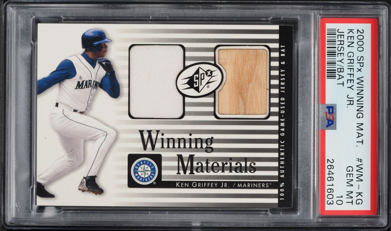 2000 SPx Winning Materials Bat Ken Griffey Jr. RELIC #WM-KG PSA 10 GEM MINT