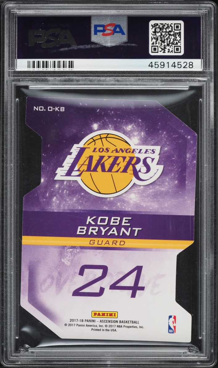 2017 Panini Ascension Overdrive Die-Cut Kobe Bryant #O-KB PSA 10 GEM MINT