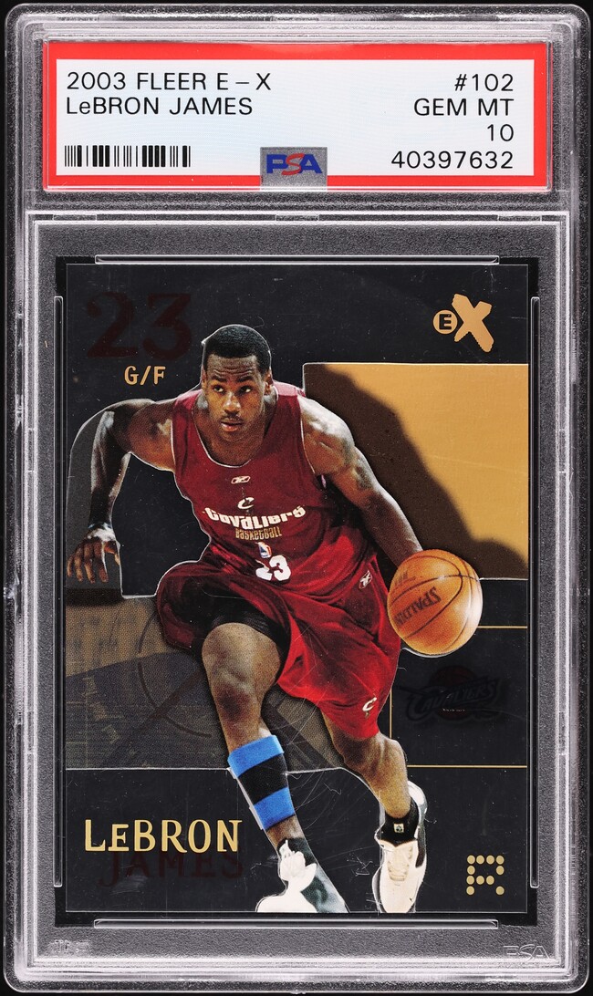2003 Fleer E-X LeBron James ROOKIE #102 PSA 10 GEM MINT