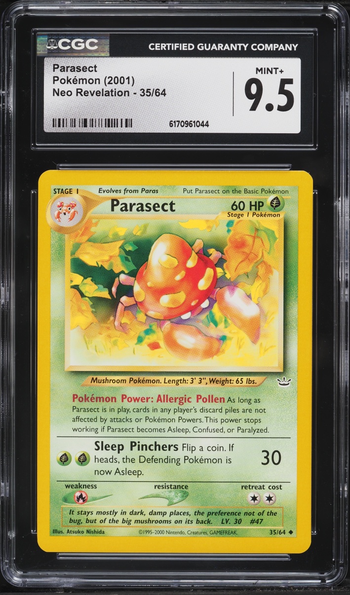 2001 Pokemon Neo Revelation Parasect #35 CGC 9.5 MINT+