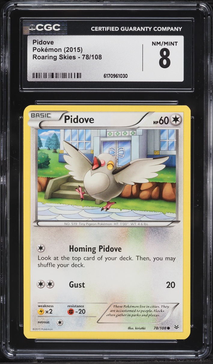 2015 Pokemon XY Roaring Skies Pidove #78 CGC 8 NM-MT