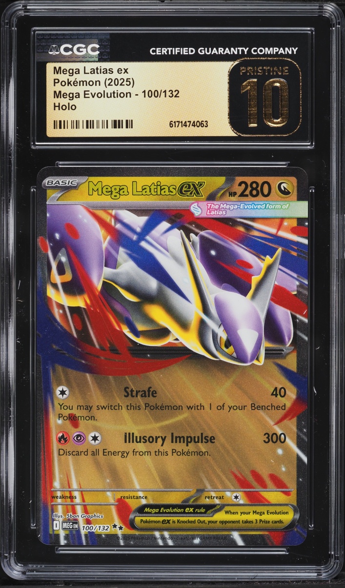 2025 Pokemon Mega Evolution Holo Mega Latias ex #100 CGC 10 PRISTINE