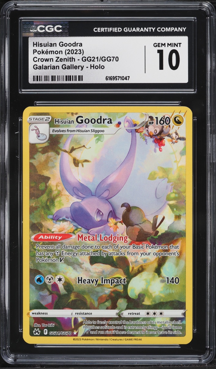 2023 Pokemon Sword & Shield Crown Zenith Full Art Hisuian Goodra #GG21 CGC 10 GEM MINT