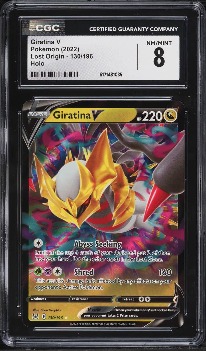 2022 Pokemon Sword & Shield Lost Origin Holo Giratina VSTAR #131 CGC 8 NM-MT