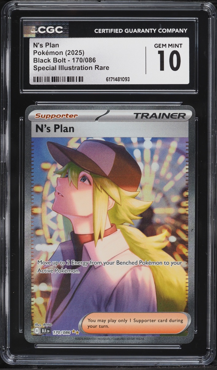 2025 Pokemon Scarlet & Violet Black Bolt SIR N's Plan #170 CGC 10 GEM MINT