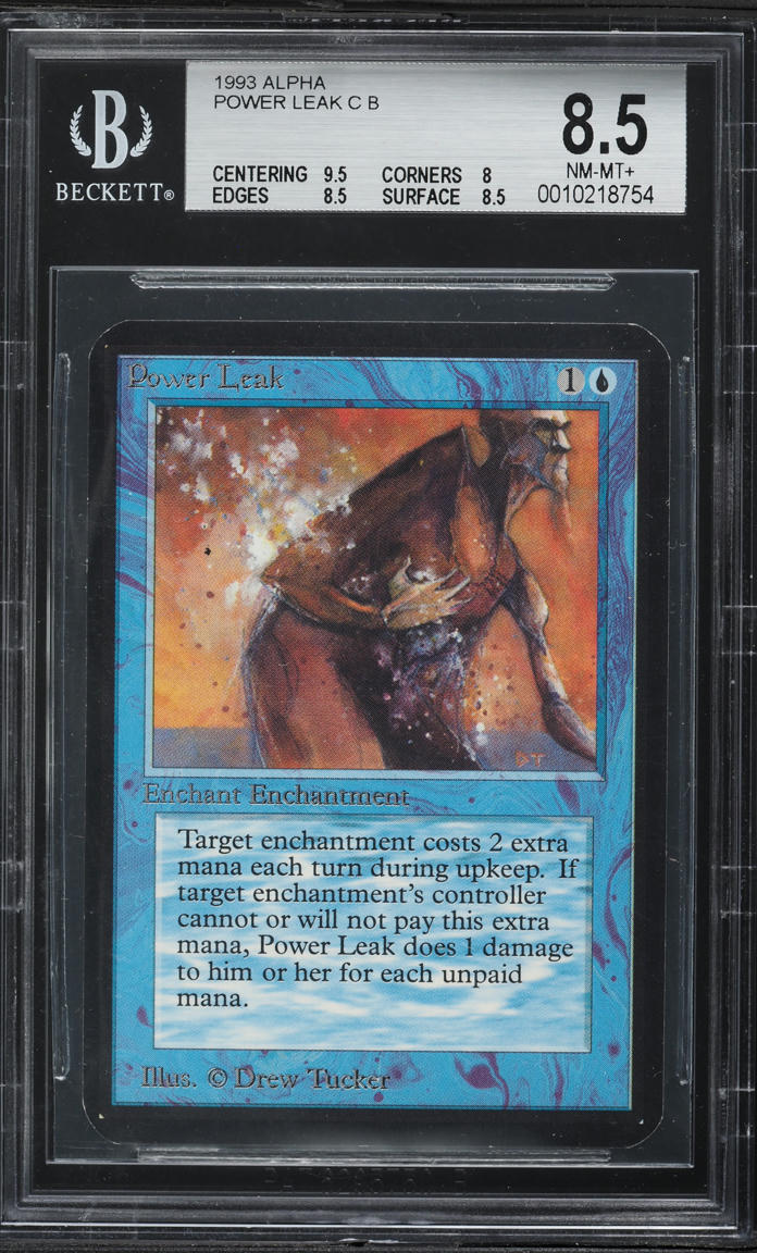 1993 Magic The Gathering MTG Alpha Power Leak BGS 8.5 NM-MT+